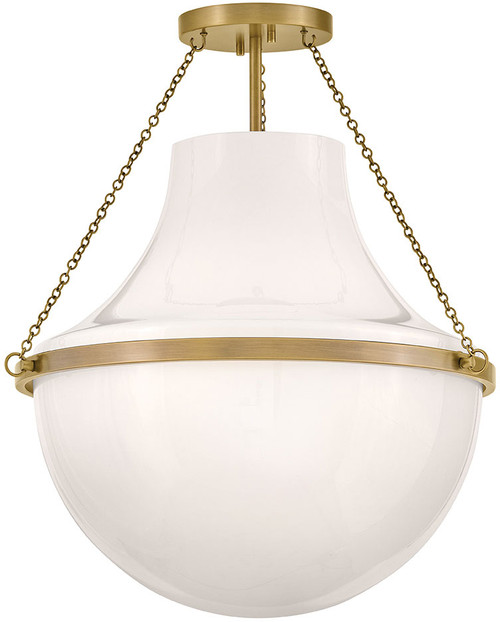 Hinkley 46893HB Collins Modern Heritage Brass LED 20" Flush Mount Light Fixture