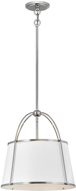 Hinkley 4894PN Clarke Modern Polished Nickel Hanging Lamp