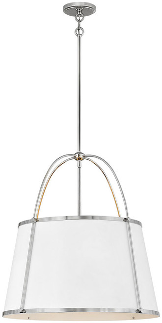 Hinkley 4895PN Clarke Contemporary Polished Nickel Pendant Light Fixture