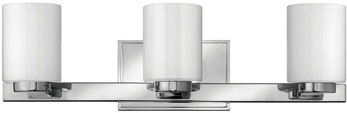 Hinkley 5053CM-LED Miley Modern Chrome LED 3-Light Bathroom Wall Light Fixture