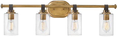 Hinkley 52884HB Halstead Modern Heritage Brass LED 4-Light Vanity Lighting Fixture