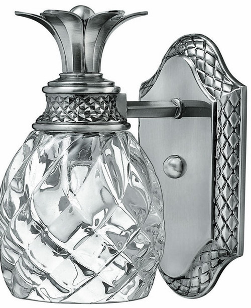 Hinkley 5310PL Plantation Nickel Tropical One Light Wall Sconce