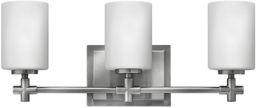 Hinkley 57553BN Laurel Brushed Nickel LED 3-Light Bathroom Light Fixture