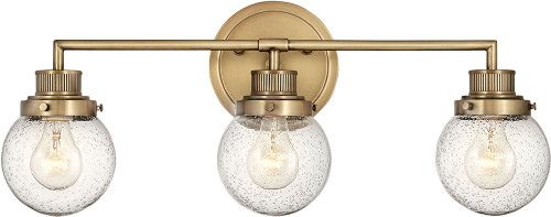 Hinkley 5933HB Poppy Modern Heritage Brass 3-Light Bathroom Vanity Lighting