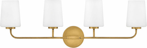 Hinkley 853454HB Kline Contemporary Heritage Brass 4-Light Vanity Light Fixture