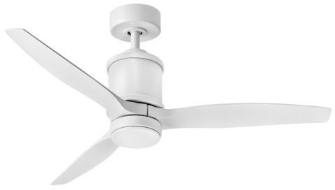 Hinkley 900752FMW-LWD Hover Modern Matte White LED Exterior Home Ceiling Fan