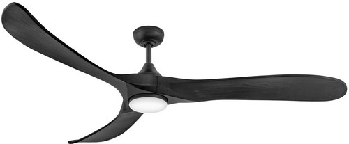 Hinkley 903872FBB-LDD Swell Contemporary Matte Black LED 72" Ceiling Fan