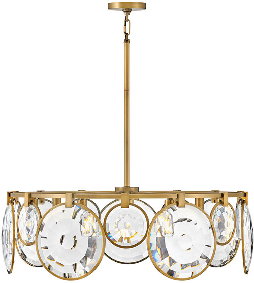 Fredrick Ramond FR31265HBR Nala Contemporary Heritage Brass 31" Hanging Pendant Lighting