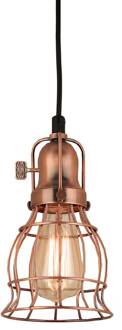 Hi-Lite Manufacturing H-99565-C-49-49 Aubrey Modern Weathered Copper Mini 5" Pendant Lighting