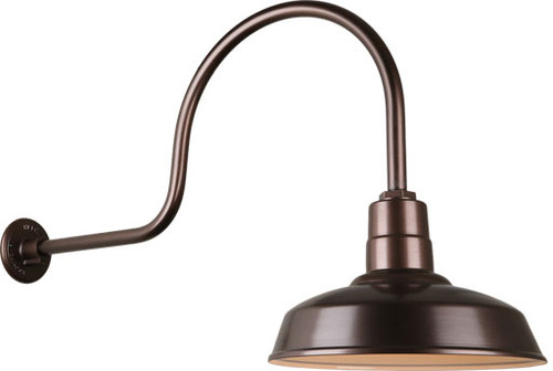 Hi-Lite Manufacturing H-QSN15114-SA-145-QSNHL-C-145 Warehouse RLM Retro Oil Rubbed Bronze Exterior 14" Wall Light Sconce