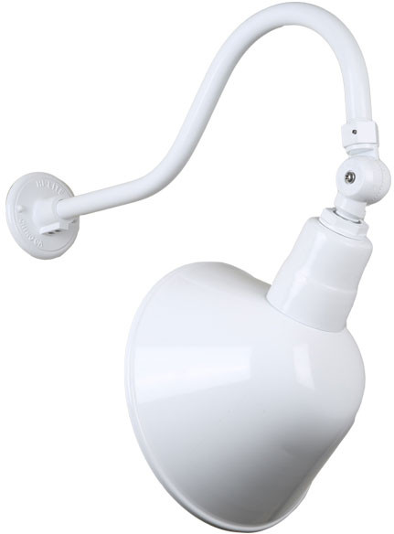 Hi-Lite Manufacturing H-QSN18112-SA-GOOSENECK_ Angle Retro Gooseneck Outdoor Sconce Lighting