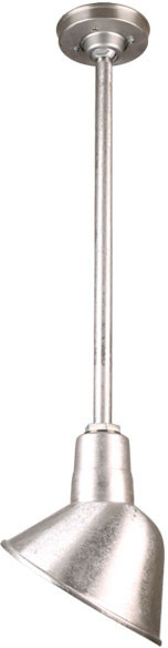 Hi-Lite Manufacturing H-QSN18112-SA-STEM_ Angle Retro Outdoor Pendant Hanging Light