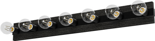 Hunter Lighting 13053 Donelson Modern Natural Black Iron 7-Light Sconce Lighting