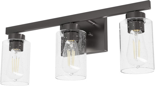 Hunter Lighting 13079 Hartland Contemporary Noble Bronze 3-Light Bathroom Light Sconce