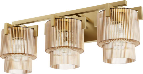 Hunter Lighting 13156 Ontario Modern Luxe Gold 3-Light Bathroom Sconce