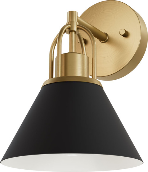 Hunter Lighting 13166 Carrington Isle Modern Matte Black Wall Light Sconce