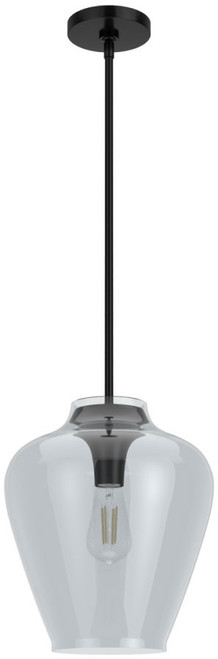Hunter Lighting 19111 Vidria Modern Matte Black Ceiling Pendant Light