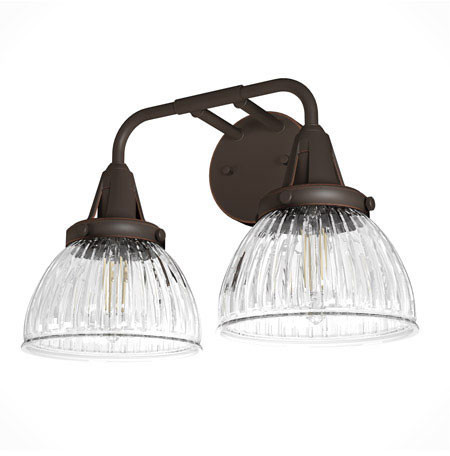 Hunter Lighting 19256 Cypress Grove Contemporary Onyx Bengal 2-Light Bath Sconce