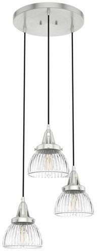 Hunter Lighting 19325 Cypress Grove Modern Brushed Nickel Multi Hanging Pendant Light