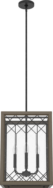 Hunter Lighting 19371 Chevron Contemporary Rustic Iron Exterior Hanging Lamp