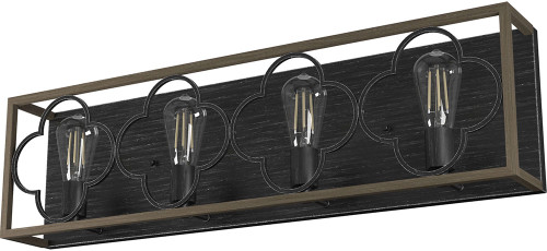 Hunter Lighting 19398 Gablecrest Contemporary French Oak 4-Light Bathroom Sconce