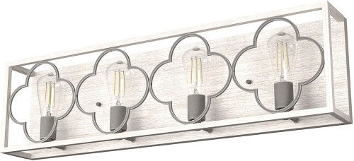 Hunter Lighting 19399 Gablecrest Contemporary Distressed White 4-Light Bathroom Sconce