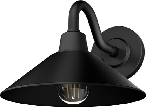 Hunter Lighting 46021 Skyflow Modern Matte Black Outdoor Lamp Sconce