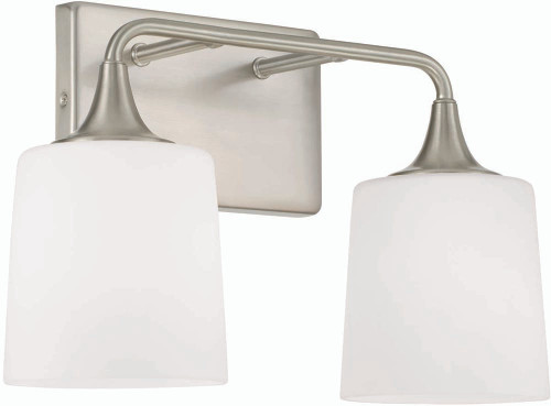 Home Place 148921BN-541 Presley Brushed Nickel 2-Light Bathroom Lighting