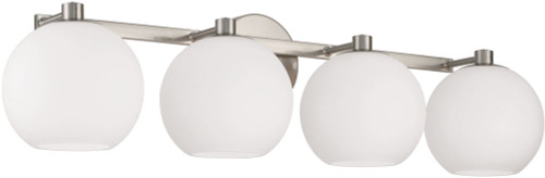 Home Place 152141BN-548 Ansley Modern Brushed Nickel 4-Light Vanity Light Fixture