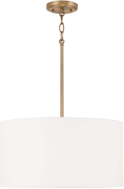 Home Place 314632AD-659 Alan Aged Brass Drum Hanging Light