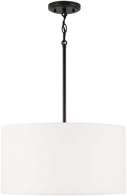 Home Place 314632MB-659 Alan Matte Black Drum Hanging Light Fixture
