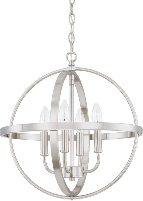 Home Place 317541BN Brushed Nickel 16.5" Pendant Hanging Light