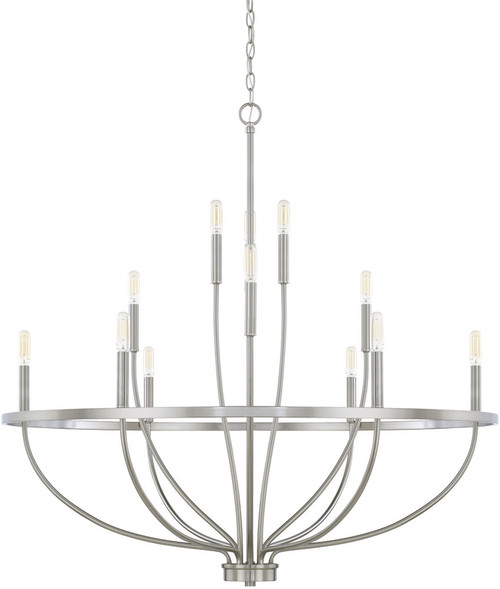 Home Place 428501BN Greyson Contemporary Brushed Nickel Chandelier Light
