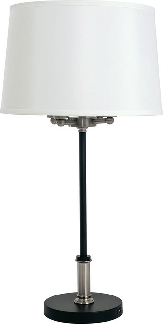 House of Troy A752-BLK/SN Alpine Black and Satin Nickel Table Top Lamp