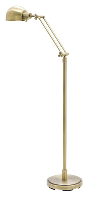 House of Troy AD400-AB Addison Antique Brass Finish 48 Inch Tall Pharmacy Style Floor Lamp
