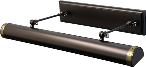 House of Troy DST30-MBAB Steamer Mahogany Bronze w/ Antique Brass Accents 30" Art Lighting