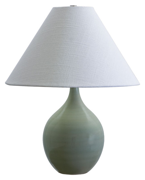House of Troy GS200-CG Scatchard Stoneware Celedon Finish 19 Inch Tall Table Lamp Lighting
