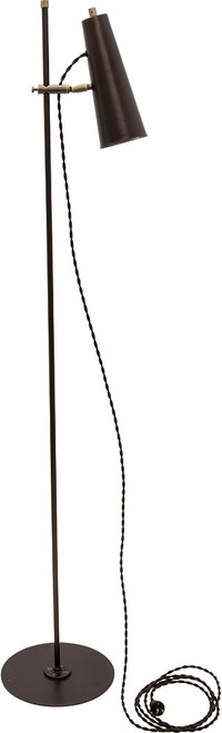 House of Troy NOR300-CHBAB Norton Chestnut Bronze with Antique Brass Accents LED Floor Lamp Light