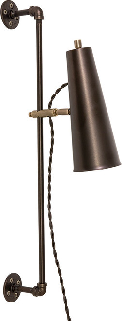 House of Troy NOR375-CHBAB Norton Chestnut Bronze with Antique Brass Accents LED Wall Sconce