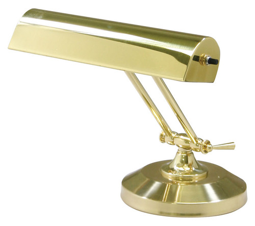 House of Troy P10-150 Small Polished Brass Finish 8 Inch Tall Piano/Desk Lamp Lighting