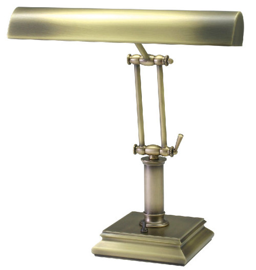 House of Troy P14201AB P14-201-AB 14 inch Square Base Brass Piano Desk Lamp