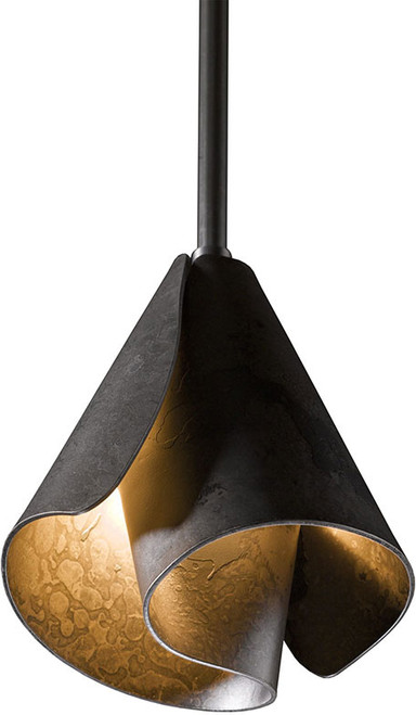Hubbardton Forge 184500 Mobius Wrought Iron Halogen Miniature Pendant Lighting With Adjustable Stem