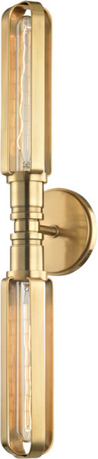 Hudson Valley 1092-AGB Red Hook Aged Brass Wall Sconce