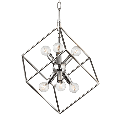 Hudson Valley 1215-PN Roundout Modern Polished Nickel Foyer Light Fixture