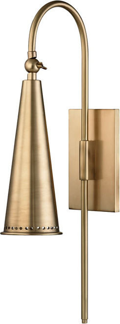 Hudson Valley 1300-AGB Alva Modern Aged Brass Wall Light Sconce