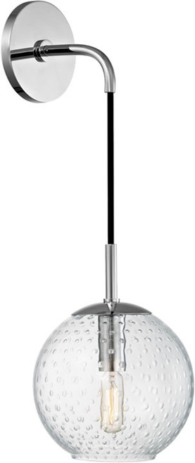 Hudson Valley 2020-PC-CL Rousseau Contemporary Polished Chrome 14" Wall Lighting Sconce