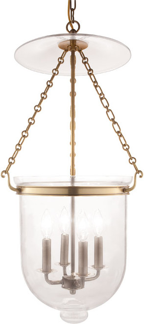 Hudson Valley 255-AGB-C1 Hampton Aged Brass 14.5" Foyer Lighting Fixture