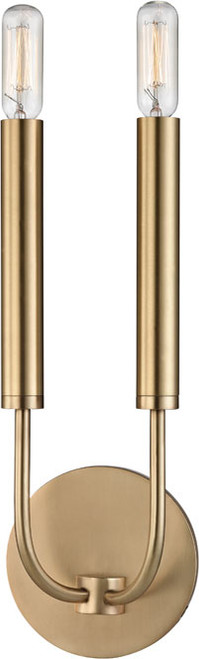 Hudson Valley 2600-AGB Gideon Contemporary Aged Brass Lighting Wall Sconce