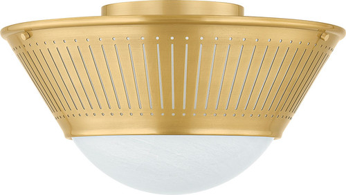 Hudson Valley 2731-AGB Elsmere Contemporary Aged Brass Flush Mount Lighting