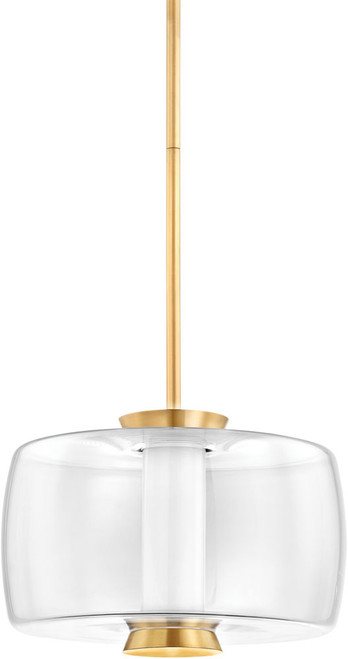 Hudson Valley 2815-AGB Beau Modern Aged Brass LED 15" Ceiling Light Pendant